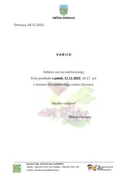 Vabilo na martinovanje